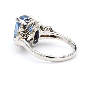 2.51 Carat Oval Blue Sapphire & Mixed Diamond Platinum Art Deco Ring – Assay Jewelers