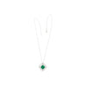 2.72 Carat GRS Certified Minor Oil Muzo Green Colombian Emerald Necklace in 18k White Gold