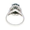 2.78 Carat Black Opal and Diamond Halo Platinum Filigree Ring