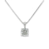 3 Carat Cushion Cut Lab Grown Diamond Solitaire Single Pendant in 14K