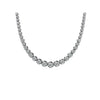 3 Carat Diamond Riviera Graduated Tennis Necklace in 18k White Gold & Platinum