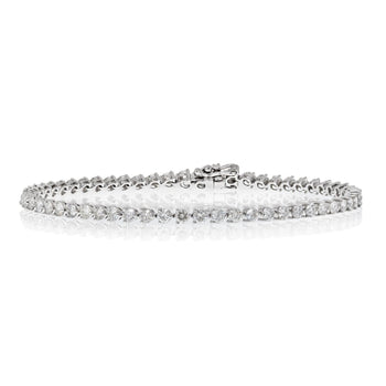 Bracelet tennis en diamant naturel 3 carats en or blanc massif 18k – Assay Jewelers
