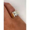 3 Carat Round Cut Natural Diamond Solitaire Mens Ring in 14K Solid Gold