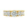 3 Karat TW 18K Gelbgold Multi Stone Lab Grown Diamond Band Ring
