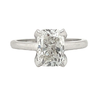 3 carat, G, VS2, IGI Certified Elongated Cushion Lab Diamond Ring