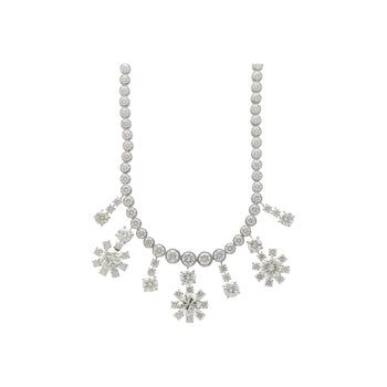 30 Carat White Diamond Necklace and Earrings 18K Set Certified Round-Brilliant – Assay Jewelers