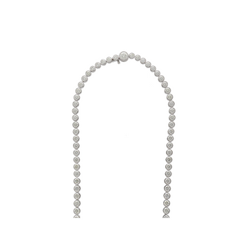 30 Carat White Diamond Necklace and Earrings 18K Set Certified Round-Brilliant – Assay Jewelers
