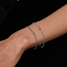 3/4 Carat Baguette & Round Diamond Bezel Set 14K White Gold Tennis Bracelet