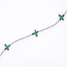 3.5 Carat Emerald Butterfly and Diamond Charm Tennis Bracelet