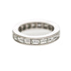 3.5 Carat Emerald Cut East West Diamond Channel Platinum Eternity Wedding Band