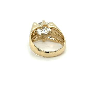 GIA Certified 3.5 Carat Lab Diamond Oval Cut Solitaire Mens Ring in 14K Yellow Gold – Assay Jewelers