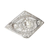 3.5 Carat Old European Cut Art Deco Diamond Brooch in Textured Filigree Platinum