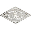 3.5 Carat Old European Cut Art Deco Diamond Brooch in Textured Filigree Platinum