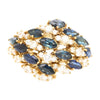 3,50 CT Blauer Saphir und 1,0 CTW Diamant-Cluster-Ring in 18K Gold