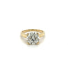 3.59 Carat Round Cut Lab Grown Diamond Solitaire Ring in 14K Yellow Gold