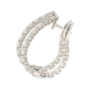 3.72 Carat Diamond Full Eternity Hoop Earrings in 18k White Gold – Assay Jewelers