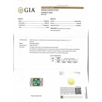Émeraude colombienne pour homme de 3,75 carats, monture de Bague en platine – Assay Jewelers