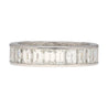 4 Carat Baguette Cut Natural Diamond Wedding Band Ring in Platinum Channel Setting