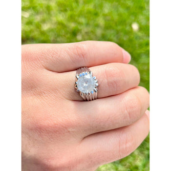 Bague solitaire pour homme en platine, diamant blanc rond de 4 carats – Assay Jewelers