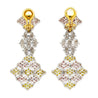 43 Carat 3 Tone Gold & Diamond Pave Necklace and Earring Set
