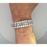 45 Carat TW Baguette and Round Cut Natural D E F color Diamond Bracelet in Platinum 950