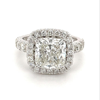 4 carats, taille Coussin, couleur H, pureté VS1, bague de fiançailles en diamant de laboratoire – Assay Jewelers
