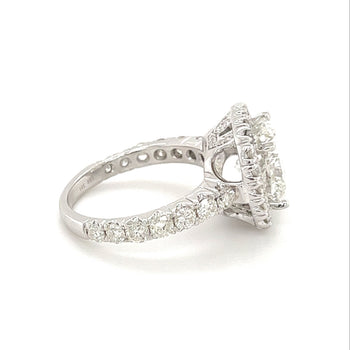 Bague de fiançailles en diamant de laboratoire de 4 carats, taille Coussin, couleur H, pureté VS1 – Assay Jewelers