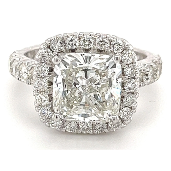 Bague de fiançailles en diamant de laboratoire taille Coussin 4 carats, couleur H, pureté VS1 – Assay Jewelers