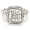 4 Carat Coussin-Cut, H color, VS1 Clarity, Lab Grown Diamond Engagement Bague