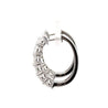 4.10 Carat Round Cut Lab Grown Diamond 14K White Gold Clip-On Hoop Earring