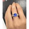 4.71ct Oval Cut No Heat Sri Lanka Blue Sapphire Ring