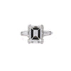 4.78ct Asscher Tapered Baguette Diamond Platinum 3Stone Ring