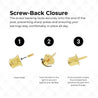 4mm 14K Gold Diamond Cut Hexagon Stud Earrings On Screw Back