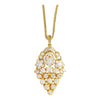 5 CTTW Diamant-Cluster Multi Cut Pendant in 18K Gelbgold Halskette