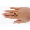 5.46 Carat Burma Ruby No Heat AGL Certified and Fancy Yellow Diamond Ring