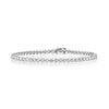 5.75 Carat Natural Round Diamond 3-Prong Tennis Bracelet in 18k White Gold