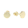 5mm Frosted Matte Round Screw Back 14K Gold Stud Earrings