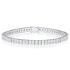 6 Carat Diamond Princess Cut Diamond Half Bezel Channel Tennis Bracelet