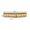 6 Carat TW 14K Solid Gold Men's Two Tone Square Shaped Diamond Link Bracelet