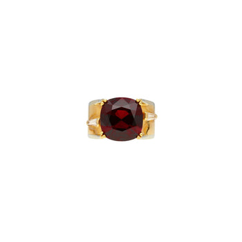 Spinelle de Birmanie de 6,04 carats, taille Coussin, sans chauffage, sur une Bague Anciens en or 14K – Assay Jewelers