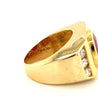 6.20 Carat GRS certified Ruby Mens Ring in 14k Yellow Gold