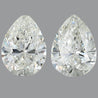 6.76 Carat Pair Of GIA Certified Pear Cut Diamonds - I Color SI1-SI2 Loose