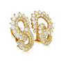 7 Carat Diamond Infinity Clip On Earrings in 18K Gold