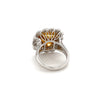 7 Carat Fancy Intense Yellow Radiant Cut Diamond and Diamond Halo Ring | GIA Certified