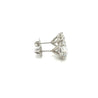 7.03 Carat Total Lab Grown CVD Diamond Martini Stud Earrings in 14K White Gold