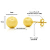 7mm Classic 14K Solid Gold Ball Stud Earrings