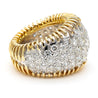 8.5 Carat Diamond Pave Set 18K Gold Vintage Dome Band Ring
