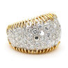 8.5 Carat Diamond Pave Set 18K Gold Vintage Dome Band Ring