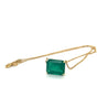 8.67 Carat Vivid Green Colombian Emerald Solitaire 18K Gold Pendant Necklace