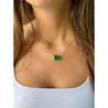 8.67 Carat Vivid Green Colombian Emerald Solitaire 18K Gold Pendant Necklace